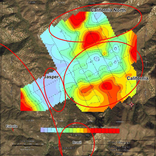 Cervantes 2016 IP Chargeability Maps #1