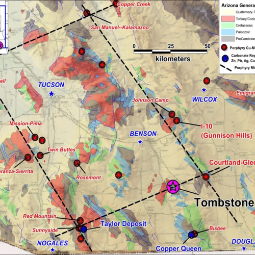 Tombstone project location, southeastern Arizona