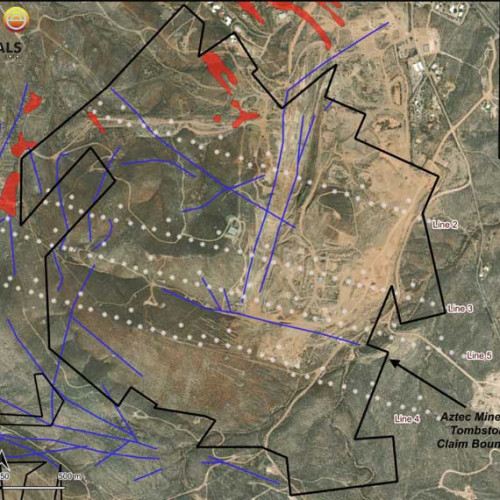 NSAMT survey: lines, plan and sections at 600 m and 800 m