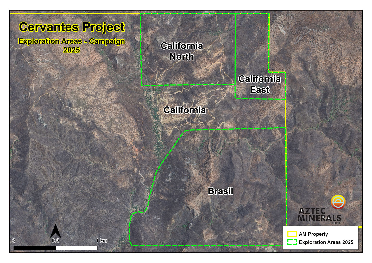 Cervantes Project 2025 Surface Exploration Areas
